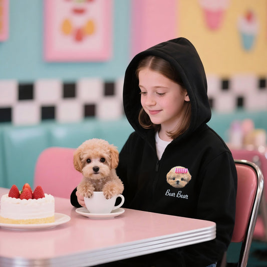 Zip Hoodie - Left Chest (Kids)