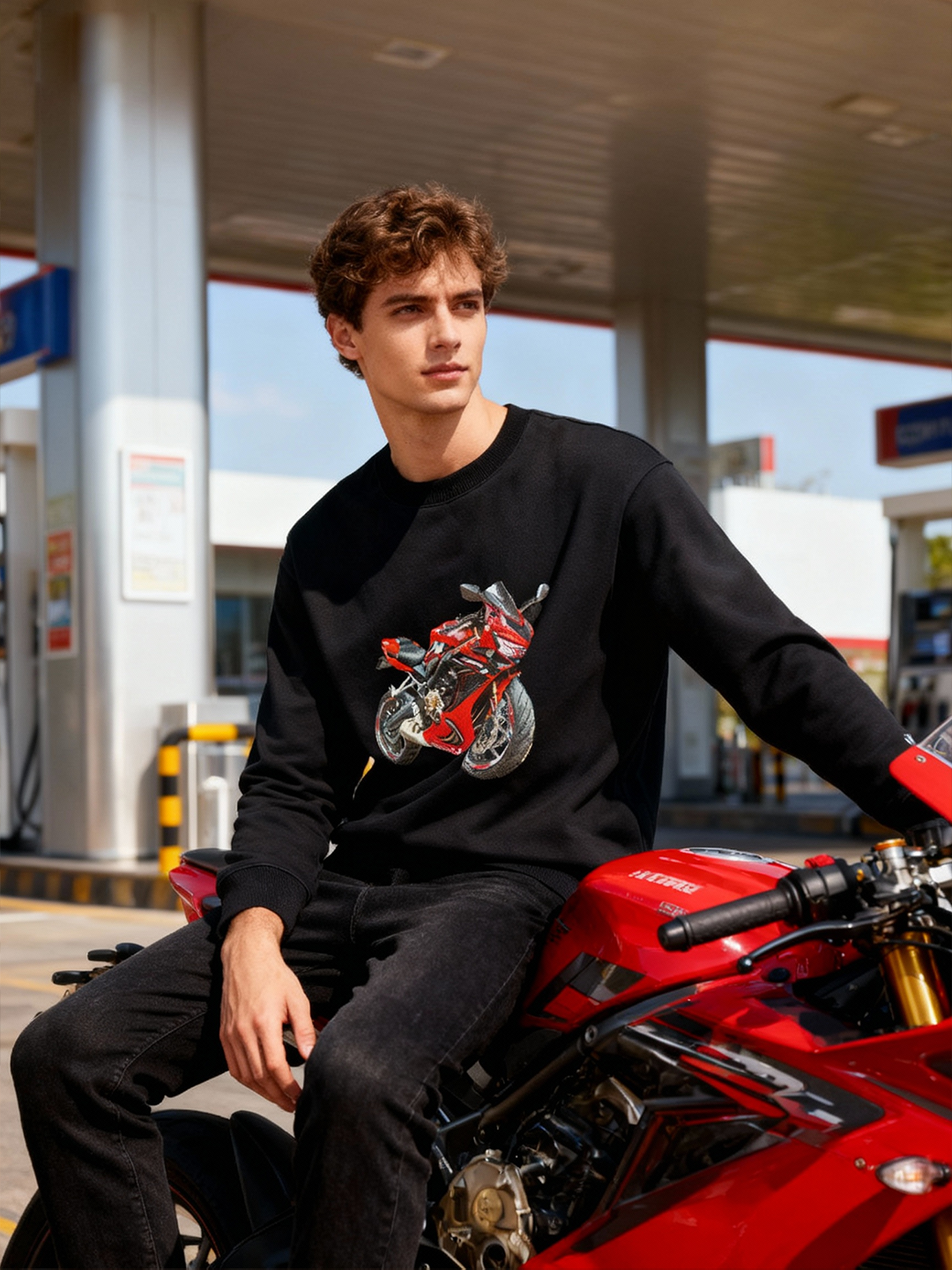 Ride. Sweatshirt - Front Chest/Back